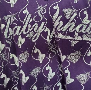 Purple Baby Phat top with glitter and cats!